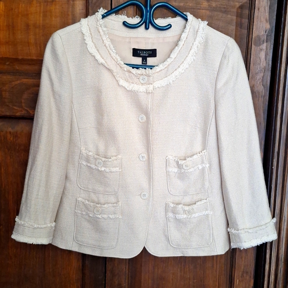 Talbots Tweed Blazer Size 4